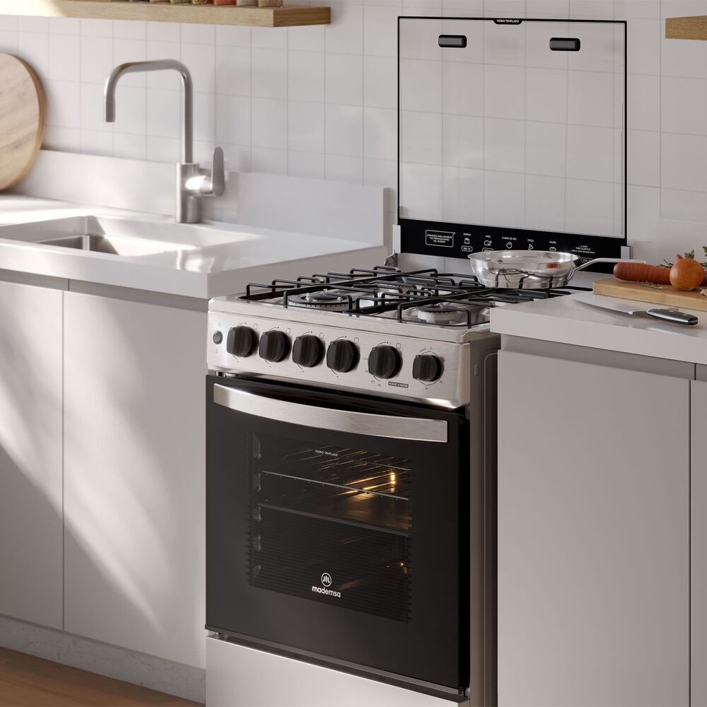 Cocina A Gas 4 Platos Horno Vapor Y Triple Llama Fm4ssc Inox image number 12.0