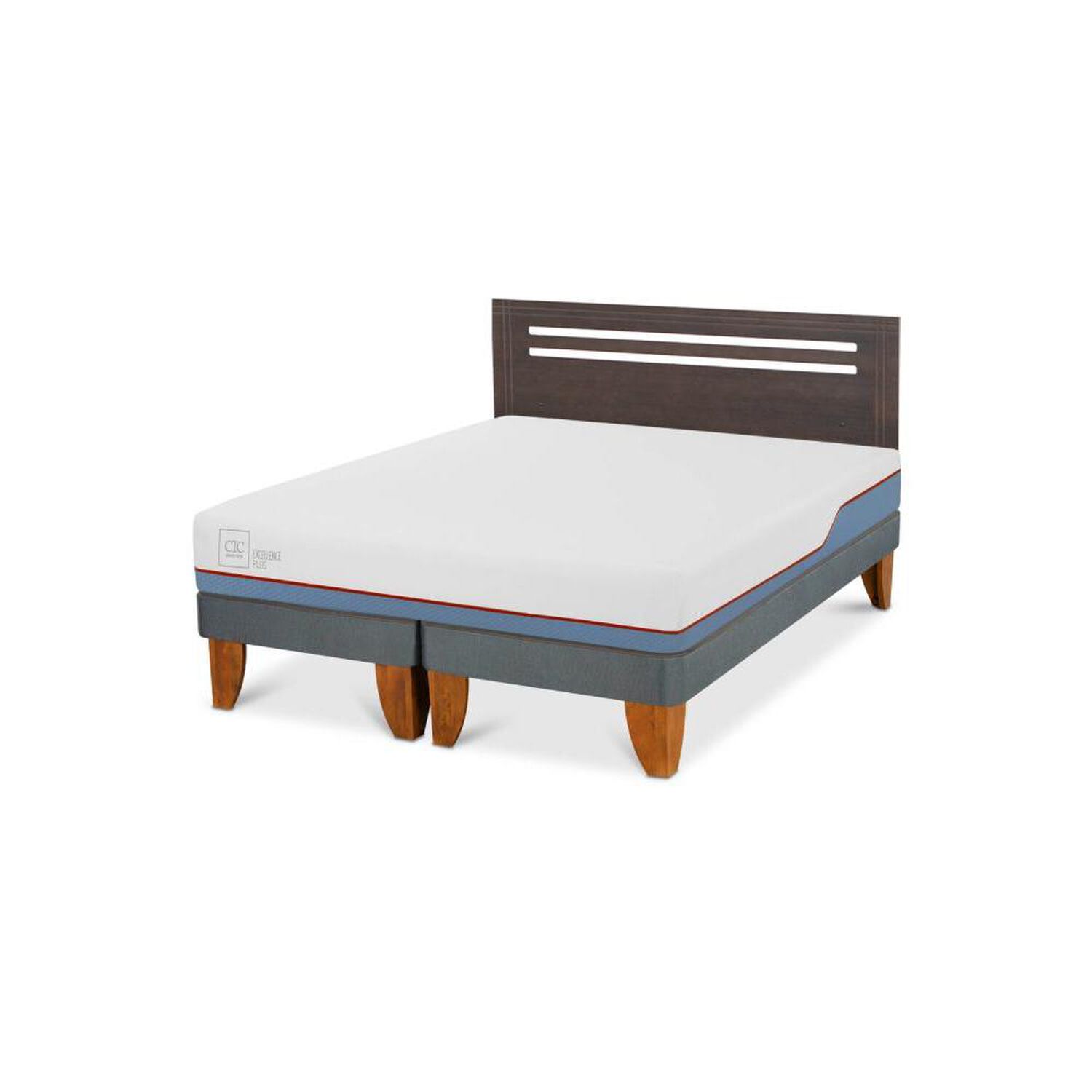 Cama Europea Cic Excellence Plus / 2 Plazas / Base Dividida + Respaldo image number 1.0