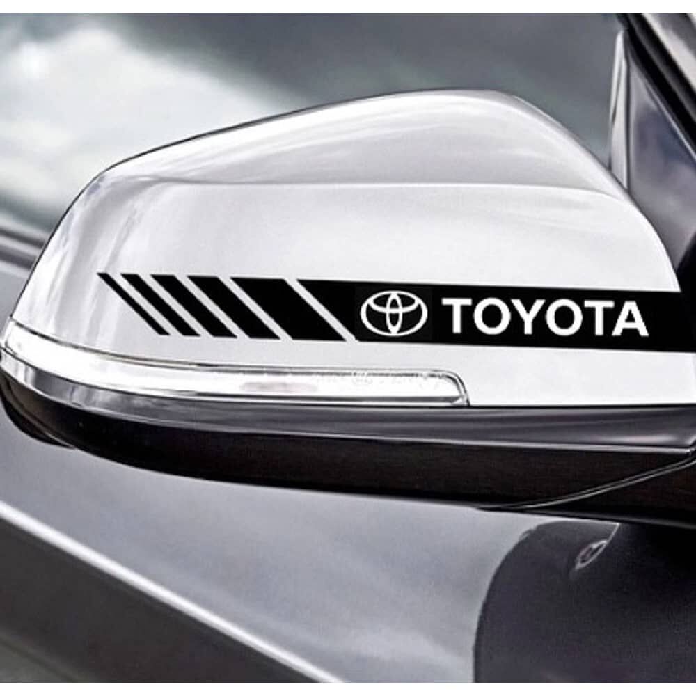 Sticker Adhesivo Espejo Retrovisor Toyota 2 Unidades image number 0.0