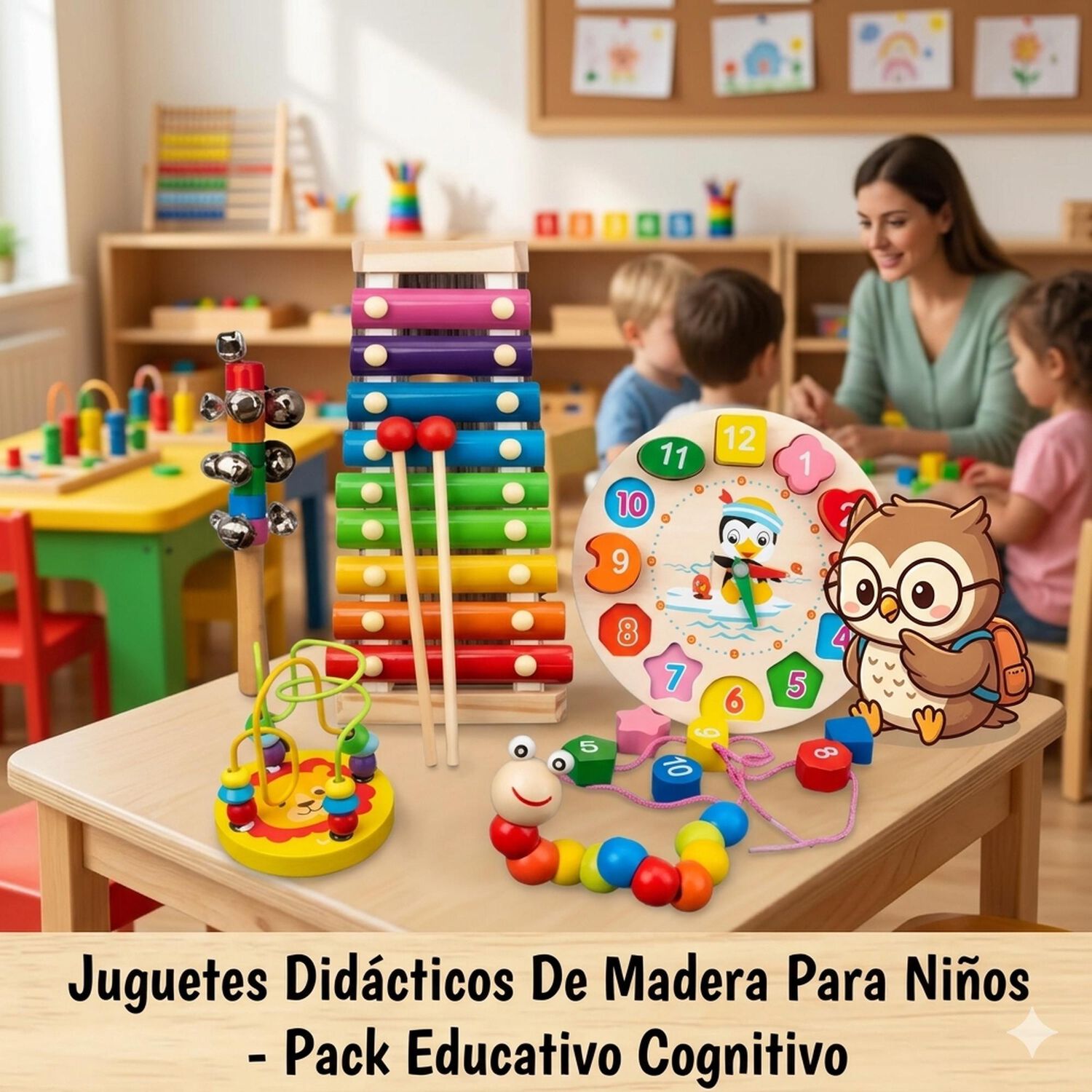Juguetes Did&aacute;cticos Montessori Madera Cognitivo Para Ni&ntilde;os image number 3.0