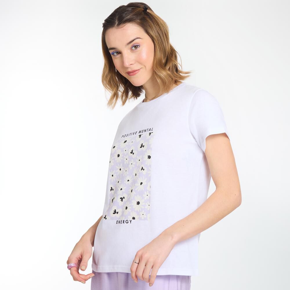 Polera Estampada Manga Corta Cuello Redondo Mujer Freedom image number 2.0