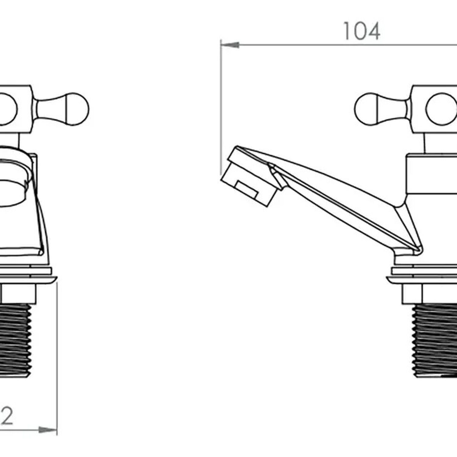 Llave Grifo Para Lavatorio Modelo Miami Cruz Marca Pmb image number 5.0