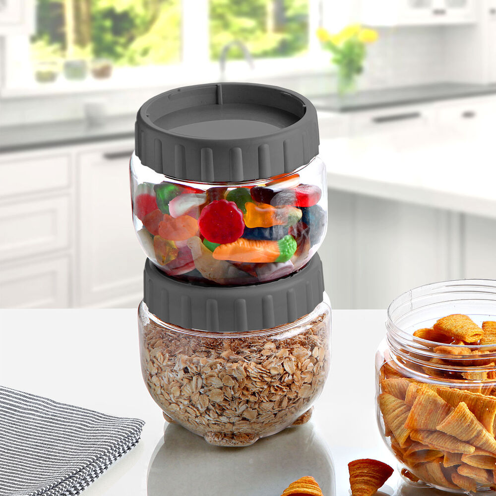 Frasco Canister Alimentos 550 Ml Gris image number 1.0