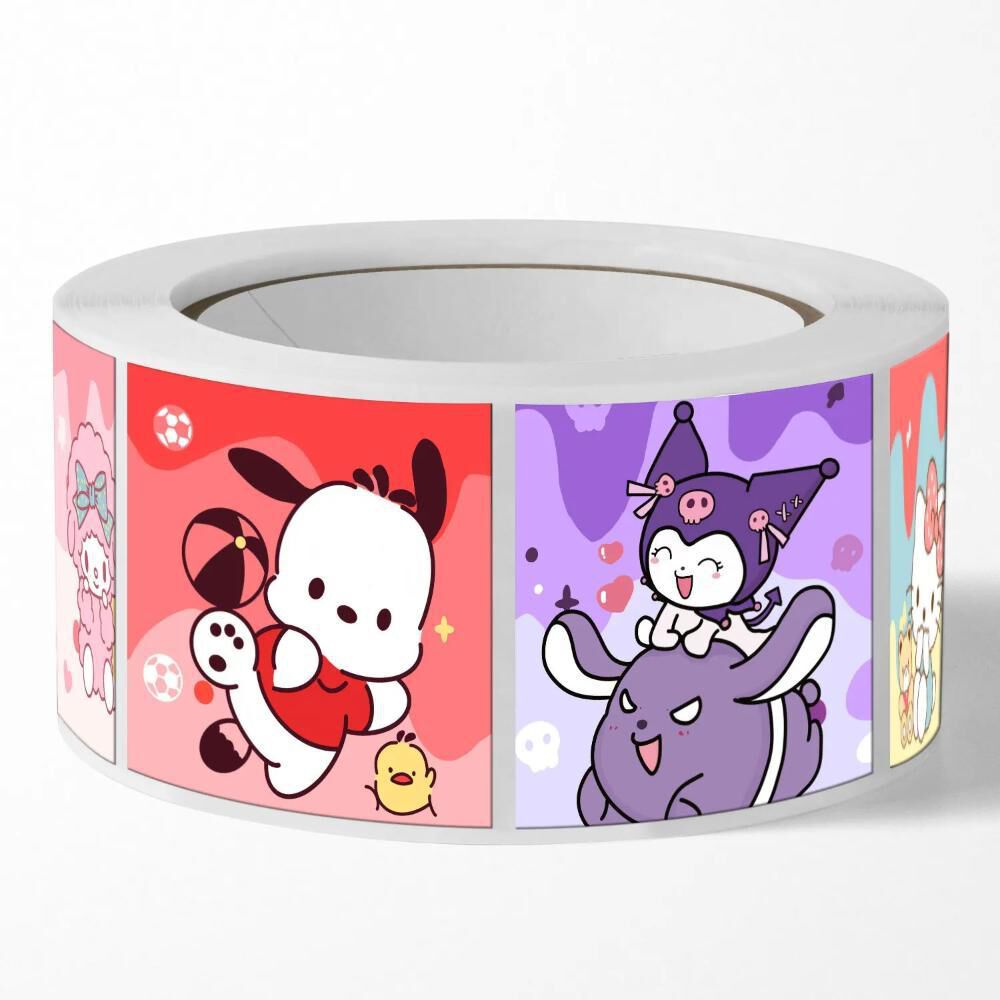 Rollo 500 U Sticker Kawaii Kuromi, Kitty, Melody Y Amigos image number 4.0