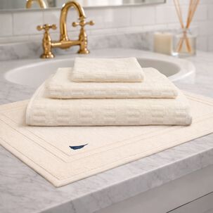 Set 4 Toallas Nautica Savoy Cara+mano+cuerpo+piso 100% Algod&oacute;n Alta Calidad Crema