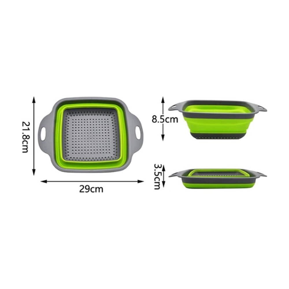 Colador Escurridor De Silicona 29x21cm Plegable Multiuso image number 2.0