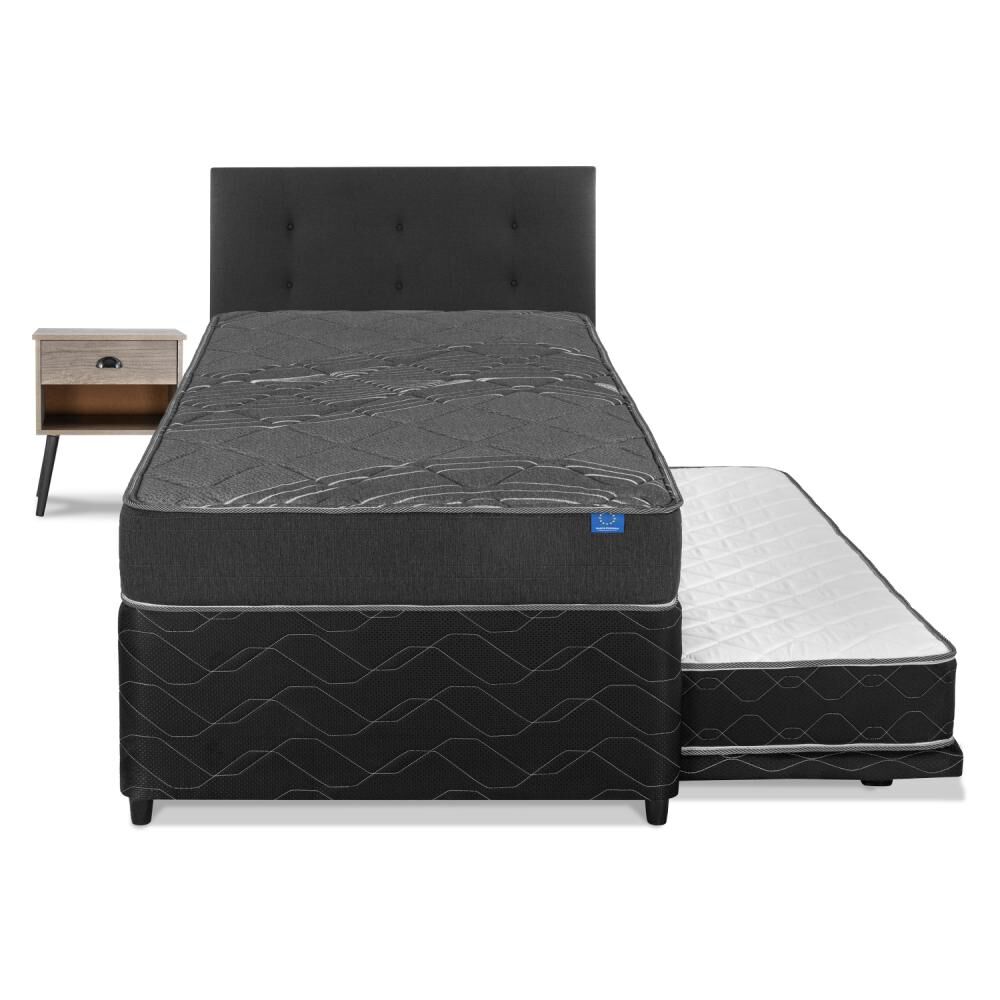 Cama Nido Flex Black / 1.5 Plazas / Base Normal + Set De Maderas image number 1.0