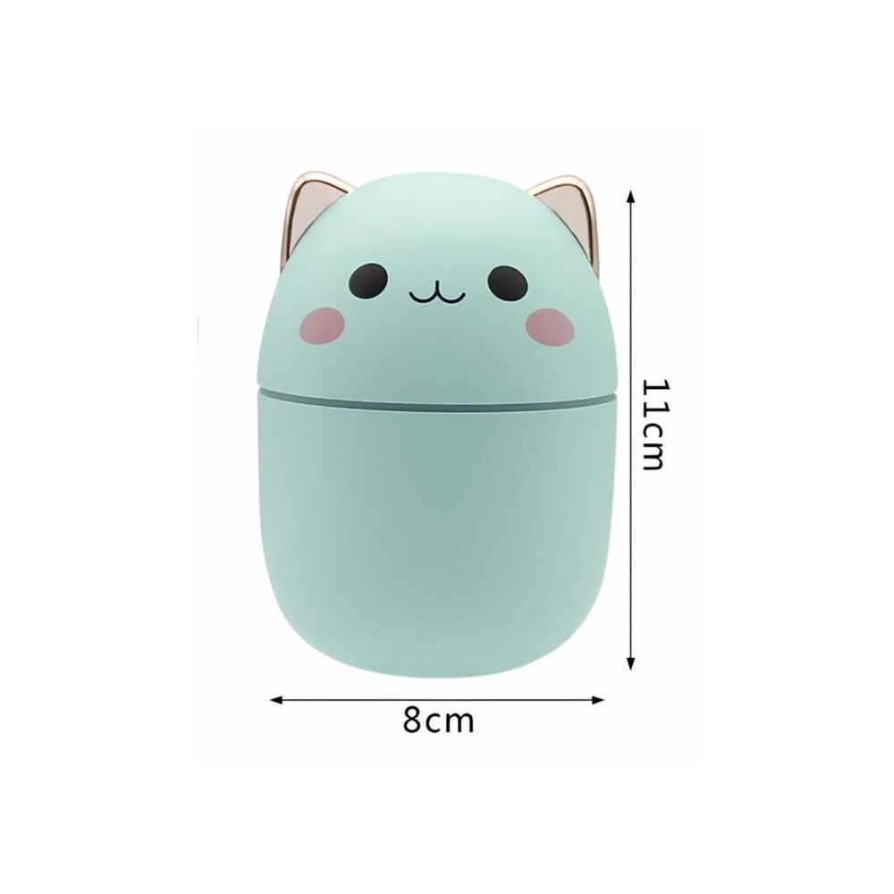 Pack Humidificador Diseño Gato Verde + 6 Esencias Aromaticas image number 4.0