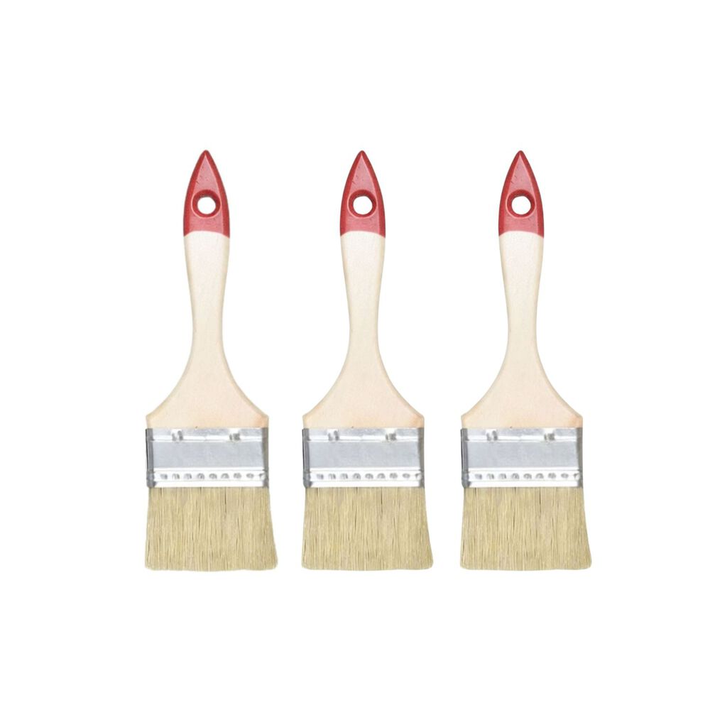 Set 3 Brocha Mango Madera 2.5 Pulgadas Para Pintura Pintar image number 0.0