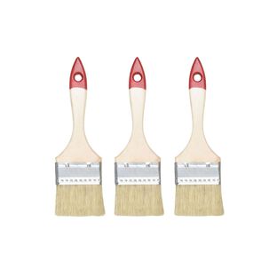 Set 3 Brocha Mango Madera 2.5 Pulgadas Para Pintura Pintar