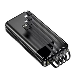 Powerbank Bater&iacute;a Externa Para Celulares 10000 Mah 3 Cables Inclu&iacute;dos Tipo C