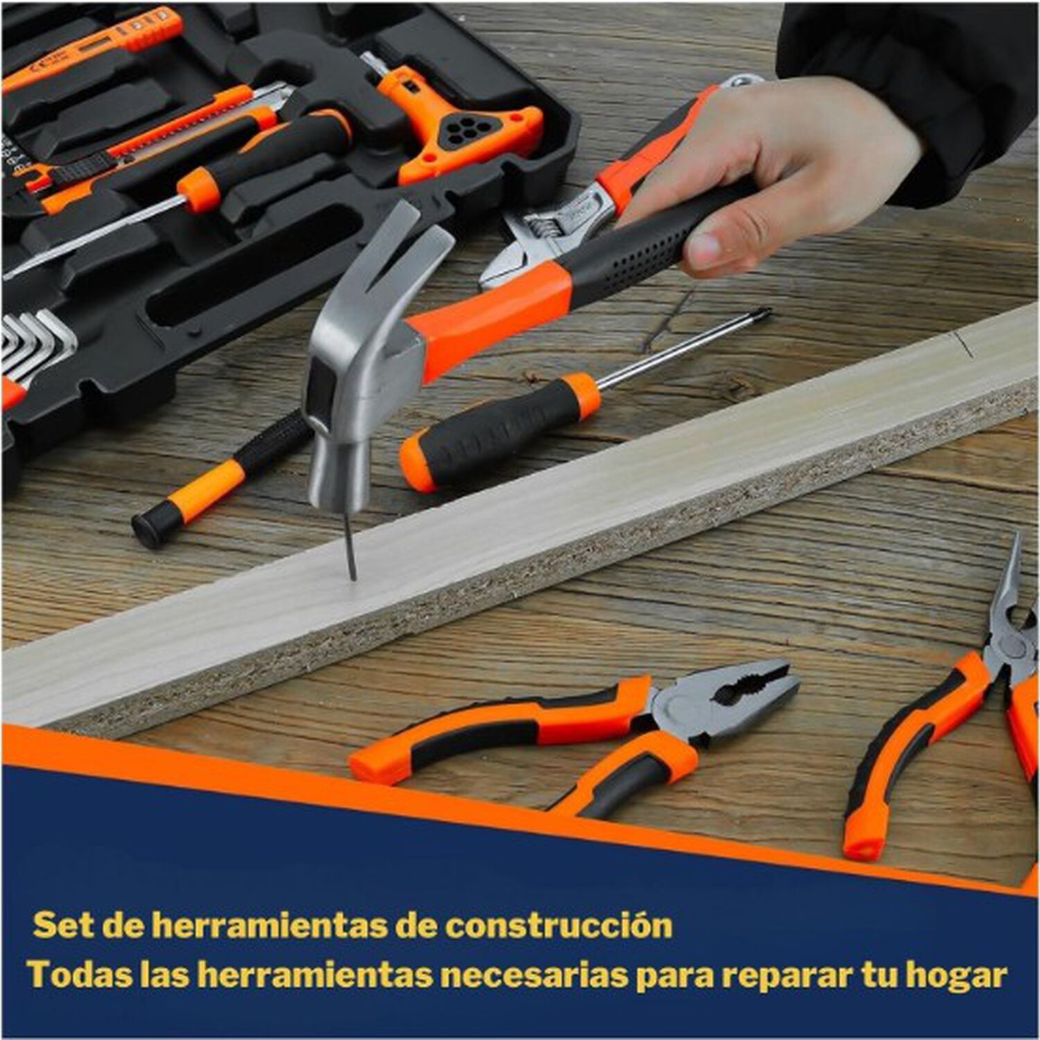 Set 135 Piezas Herramientas Manuales + Malet&iacute;n Port&aacute;til image number 3.0