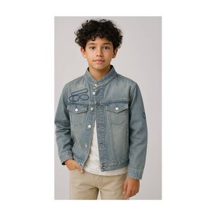 Chaqueta Mezclilla Ni&ntilde;o Look Urbano Y Funcional