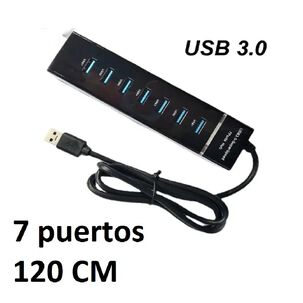 Hub Usb 3.0 De 7 Puertos Y Cable Largo De 120cm