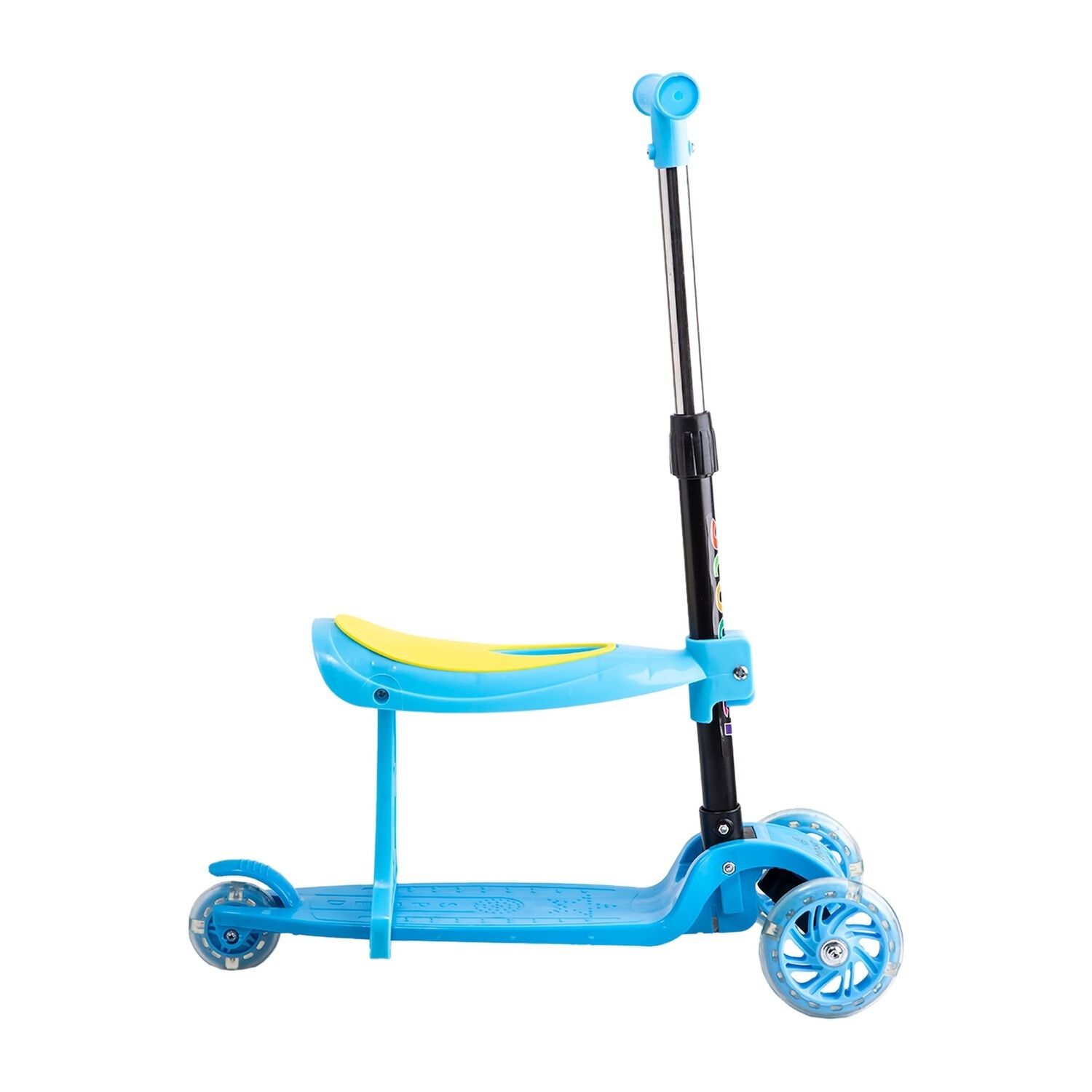 Scooter Monopat&iacute;n 2 En 1 Con Asiento Ni&ntilde;o Plegable Xt04 Azul image number 4.0