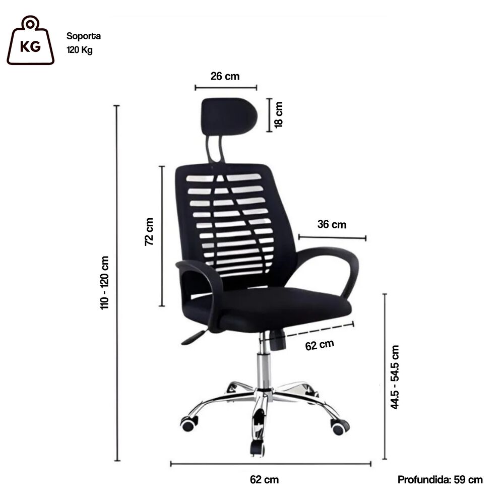 Silla Ejecutiva Ergon&oacute;mica Madrid - Dise&ntilde;o Moderno Y Confort Para Tu Oficina image number 7.0