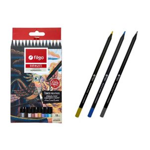 Lapices De Colores De Madera Estuche 15 Neutro