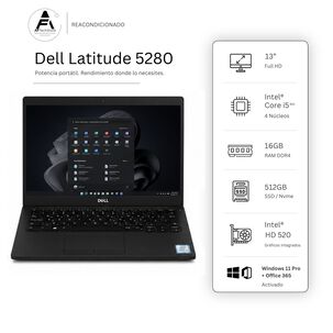 Notebook Dell 5480 I5 6th 16gb 512gb - Win11 Office - Reacondicionado Profesional