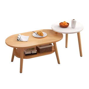 Mesa De Centro Con Mesa Auxiliar Diseño Elegante
