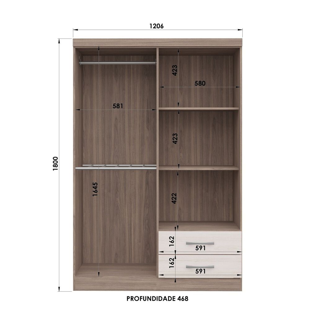 Closet Yardas Josefa Albayalde / Angel&iacute;n 4 Puertas 2 Cajones image number 5.0