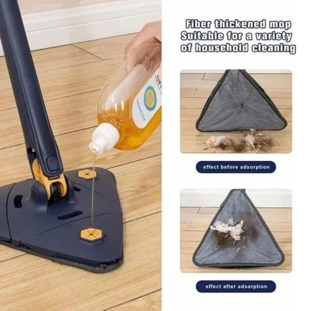 Pack X3 Mopa Trapeador Lampazo Triangular Ajustable Giratoria 360 Gris image number 4.0