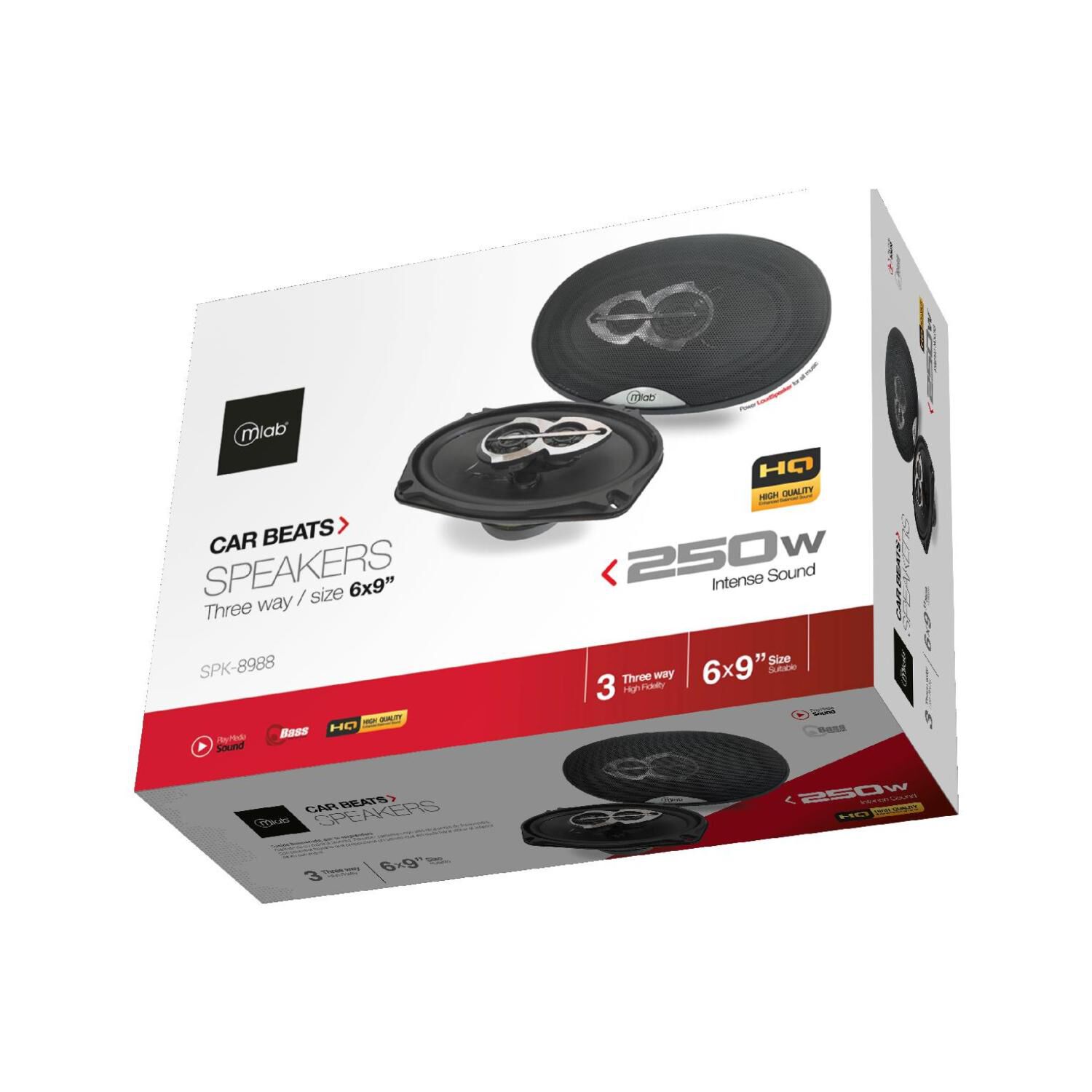 Pack 2 Parlantes 6x9" Para Automovil Negro 8988 image number 0.0