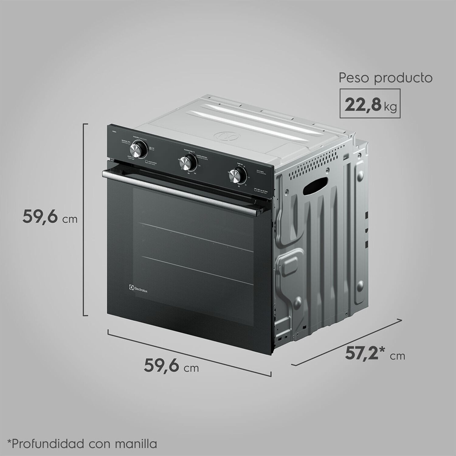 Horno Empotrable El&eacute;ctrico Electrolux 80l Efficient Con Perfectcook Oe8el image number 4.0