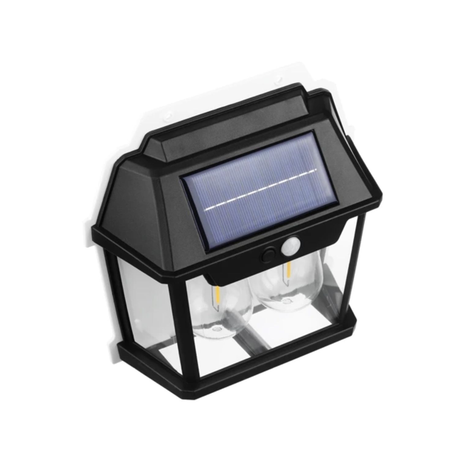 Foco Solar Luz Calida 2 Ampolletas Con Sensor De Movimientos image number 2.0