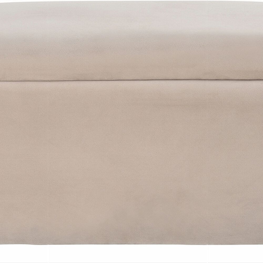 Banqueta Con Baúl Leyzy Beige Felpa 40x55x105 Cm Máxima Design image number 0.0