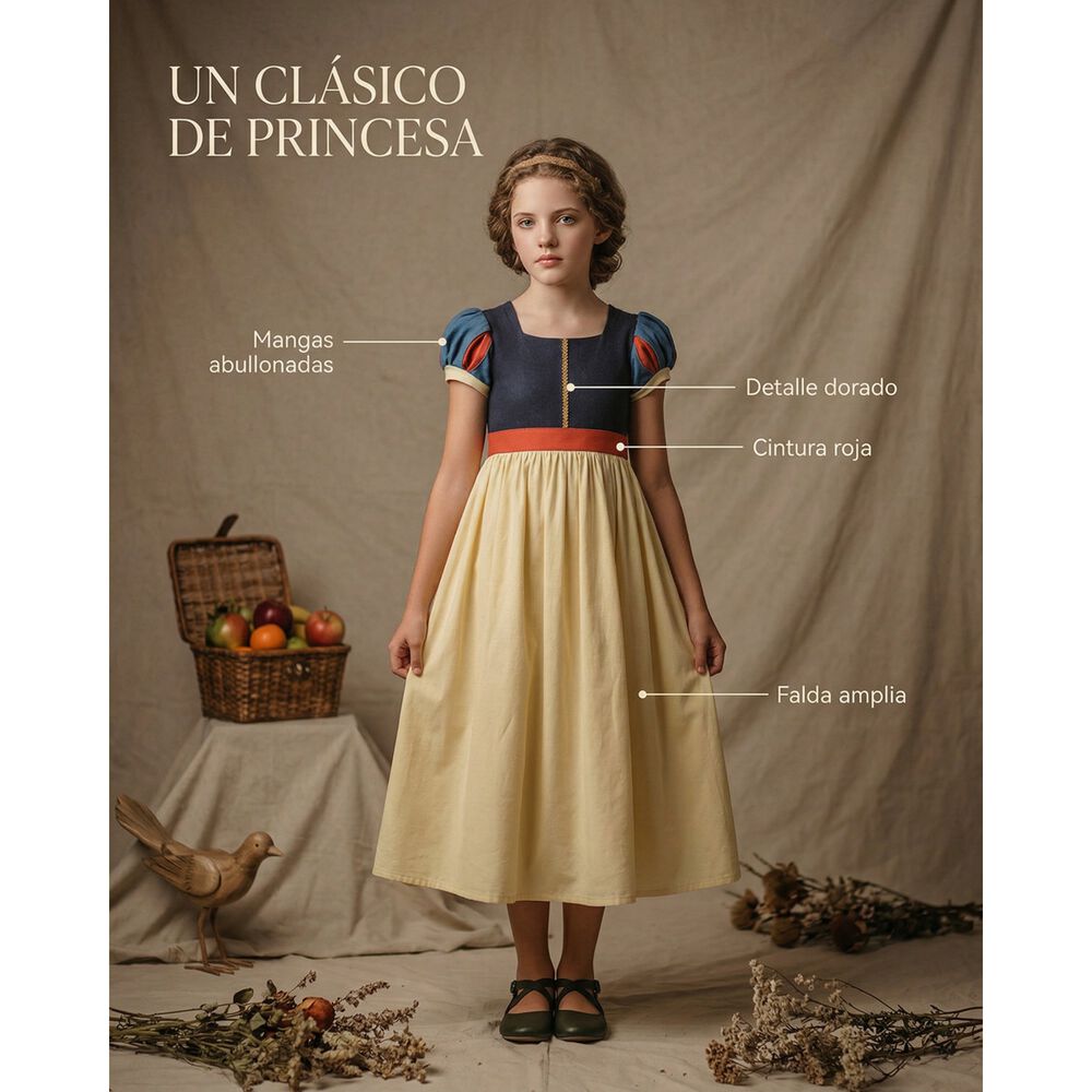 Disfraz Princesas Blanca Nieves Ni&ntilde;a Disney image number 18.0