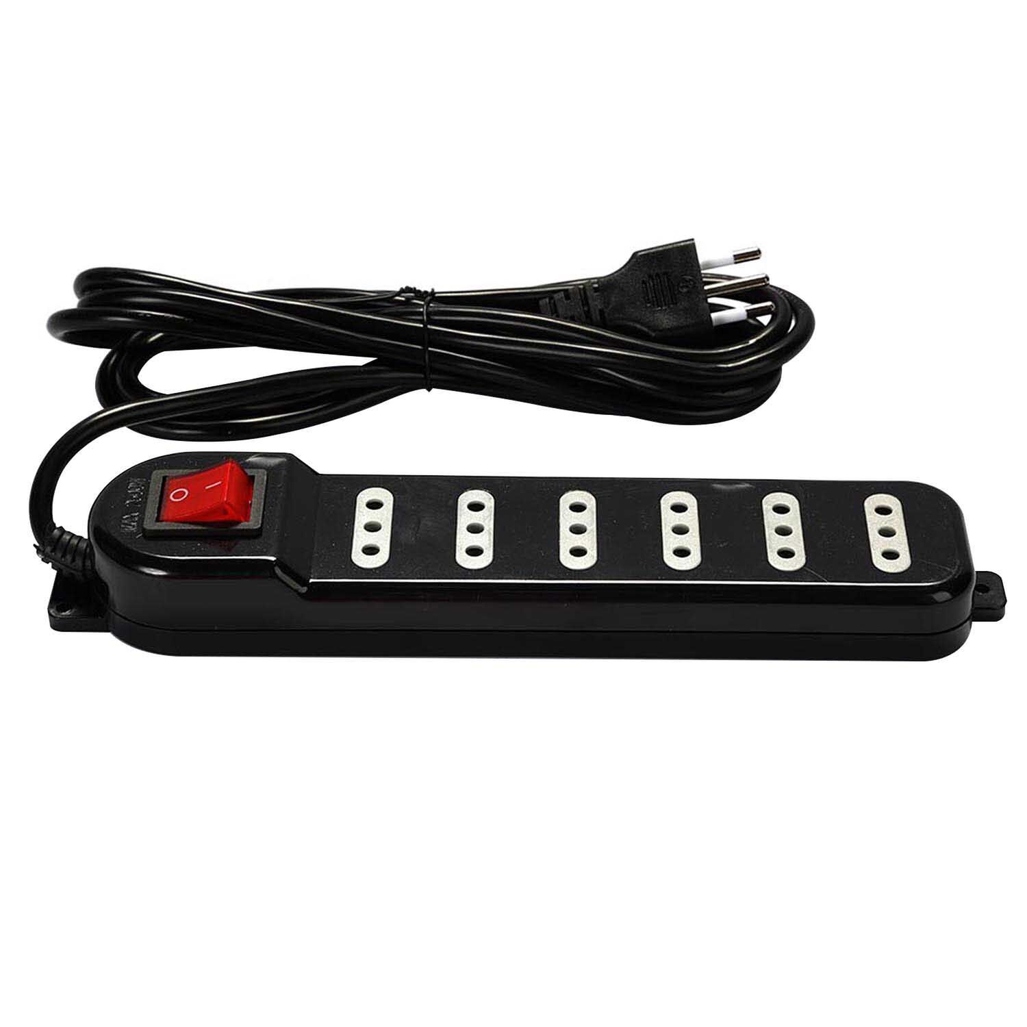 Alargador Macrotel 6 Tomas 3m Con Switch Negro image number 0.0