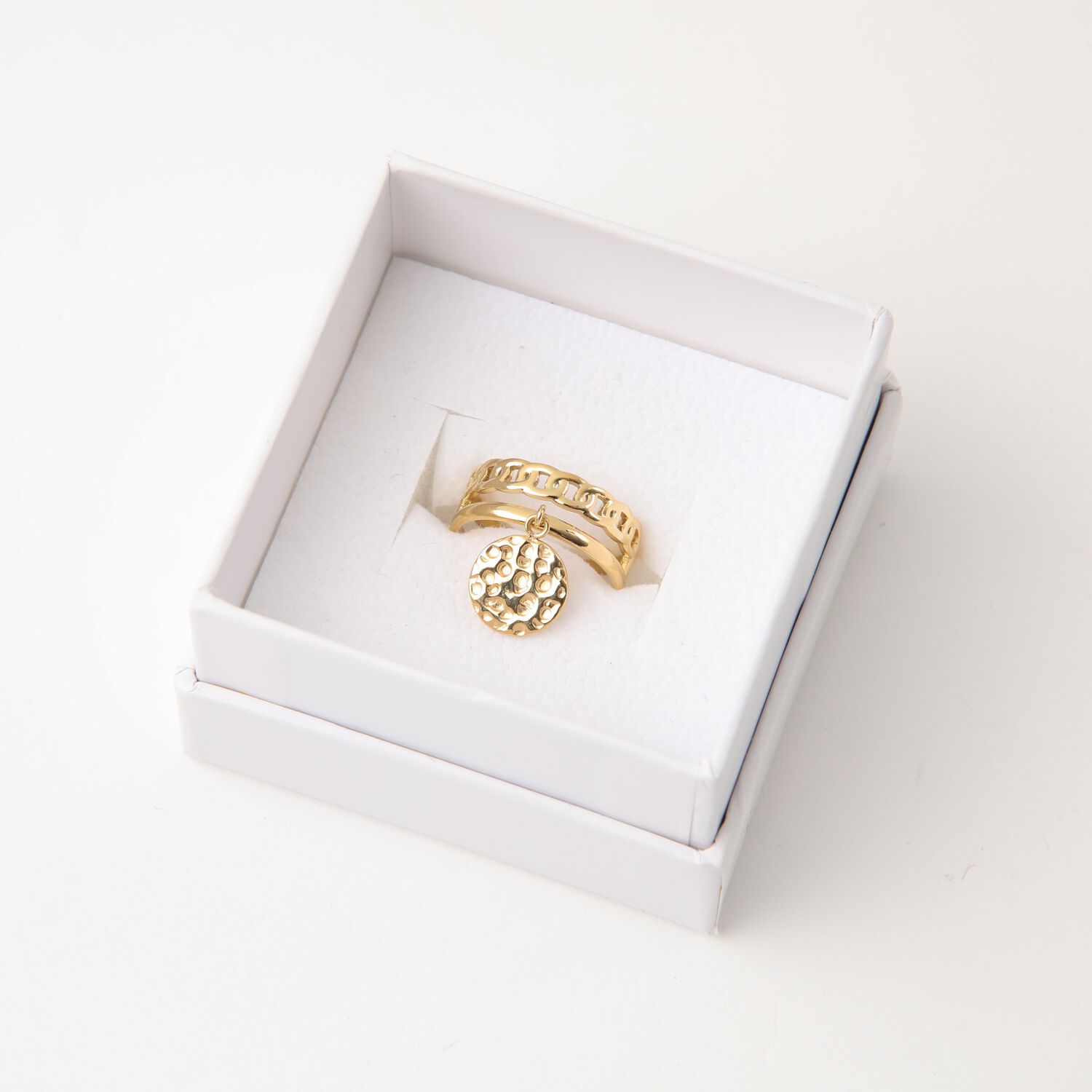 Anillo 19v69 Dorado Mujer Str193 image number 2.0