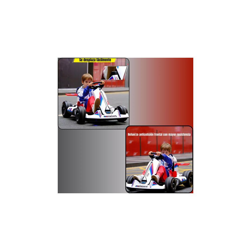 Go Kart Auto El&eacute;ctrico 12v25a Rojo Con Control Lubabycas image number 7.0