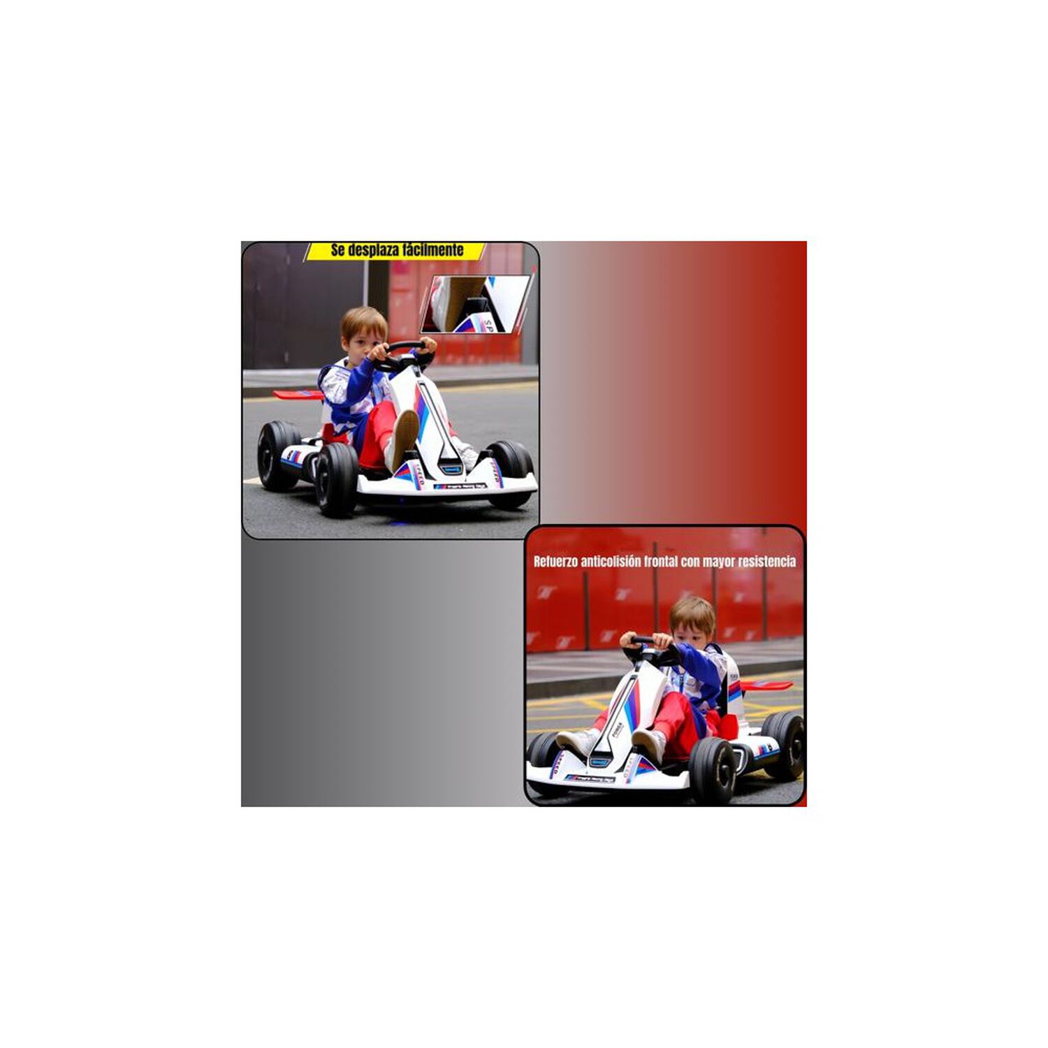 Go Kart Auto El&eacute;ctrico 12v25a Rojo Con Control Lubabycas image number 7.0