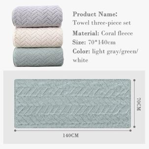 Set 3 Toalla De Ba&ntilde;o De Alta Densidad