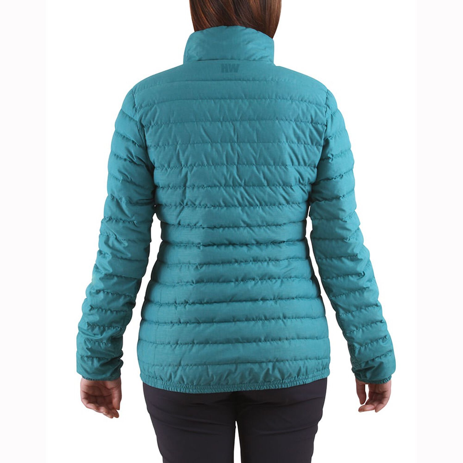 Parka Pluma Hw Goose Reversible Mujer Negro/turquesa image number 3.0