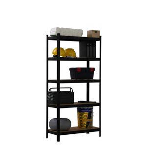 Estante Metalico Europa Negro 5 Repisas 180*90*40