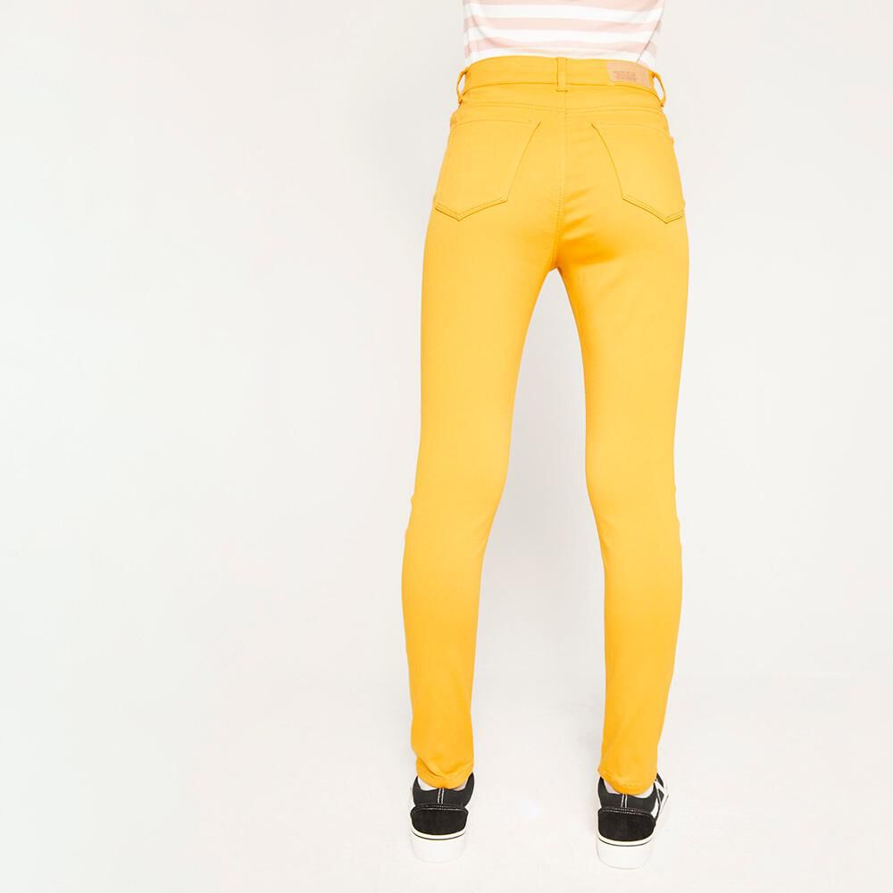 Jeans Color Con Botones Tiro Alto Super Skinny Mujer Freedom image number 2.0
