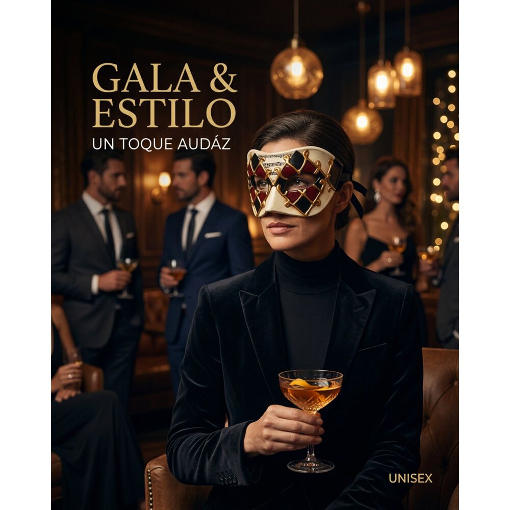 M&aacute;scara Veneciana Sexy Arlequ&iacute;n Para Fiesta Mascarada Unisex image number 9.0