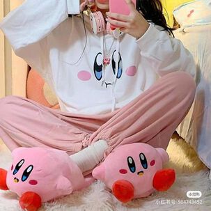 Pantuflas 3d Suaves Kirby Kawai