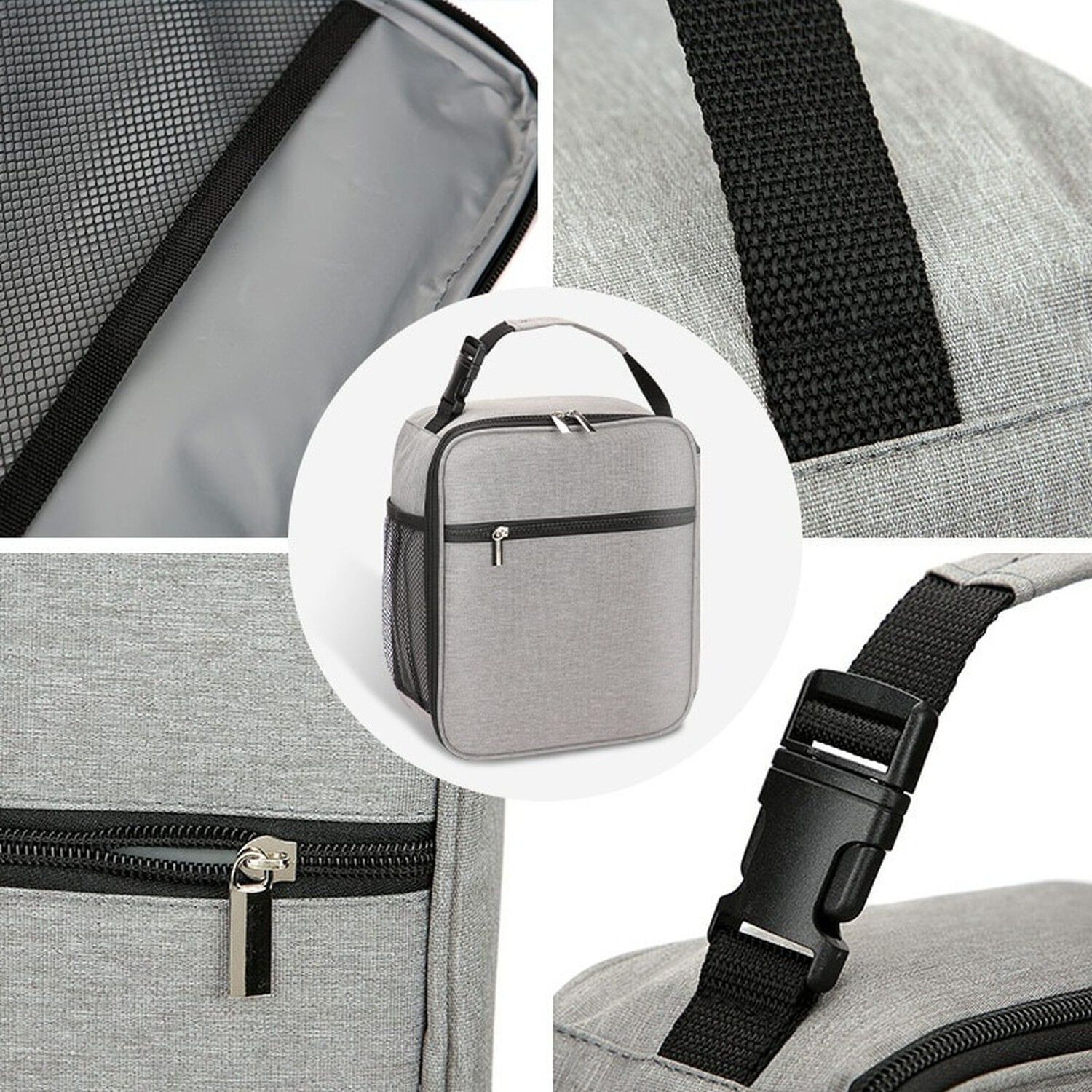 Lonchera T&eacute;rmica Port&aacute;til Gris Para Hombre Y Mujer image number 3.0