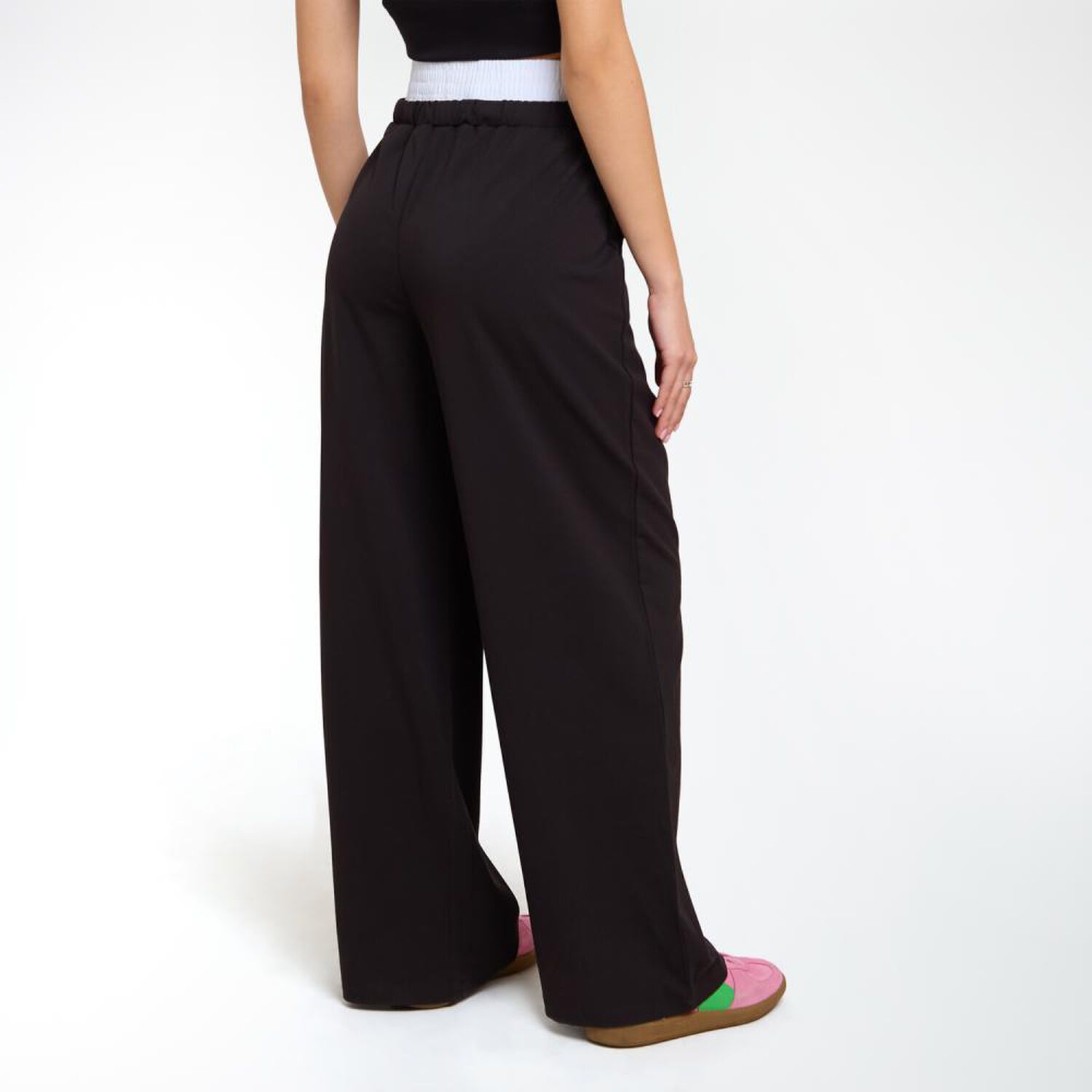 Pantal&oacute;n Doble Pretina Y Amarras Tiro Medio Relax Mujer Freedom image number 3.0