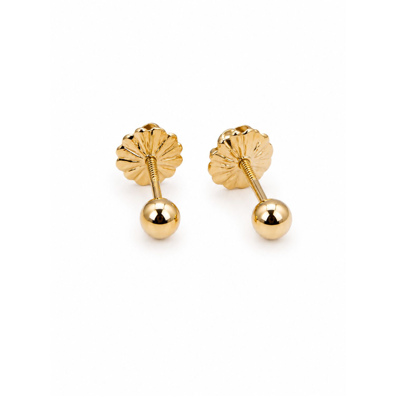Aros Bolita 3mm N1 Oro 18k 0.50 Gr Beb&eacute; Hipoalerg&eacute;nico Dorado image number 2.0