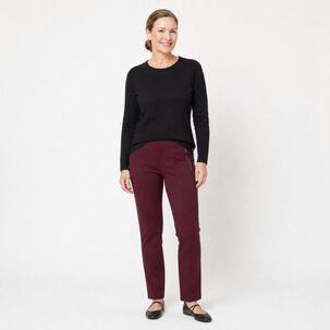 Calza Aplicaci&oacute;n Cierre Tiro Alto Skinny Mujer Lesage