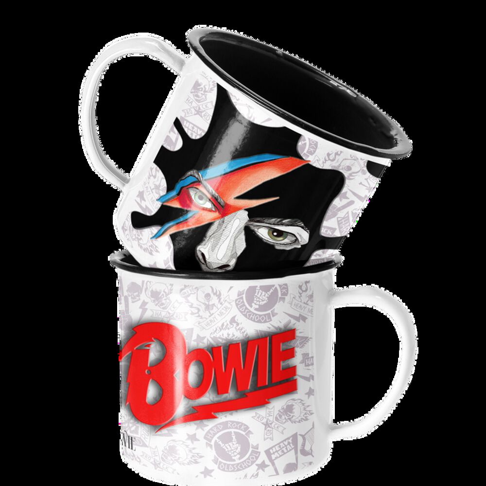 Taza Enlozada Lechera David Bowie Rock Musica image number 0.0