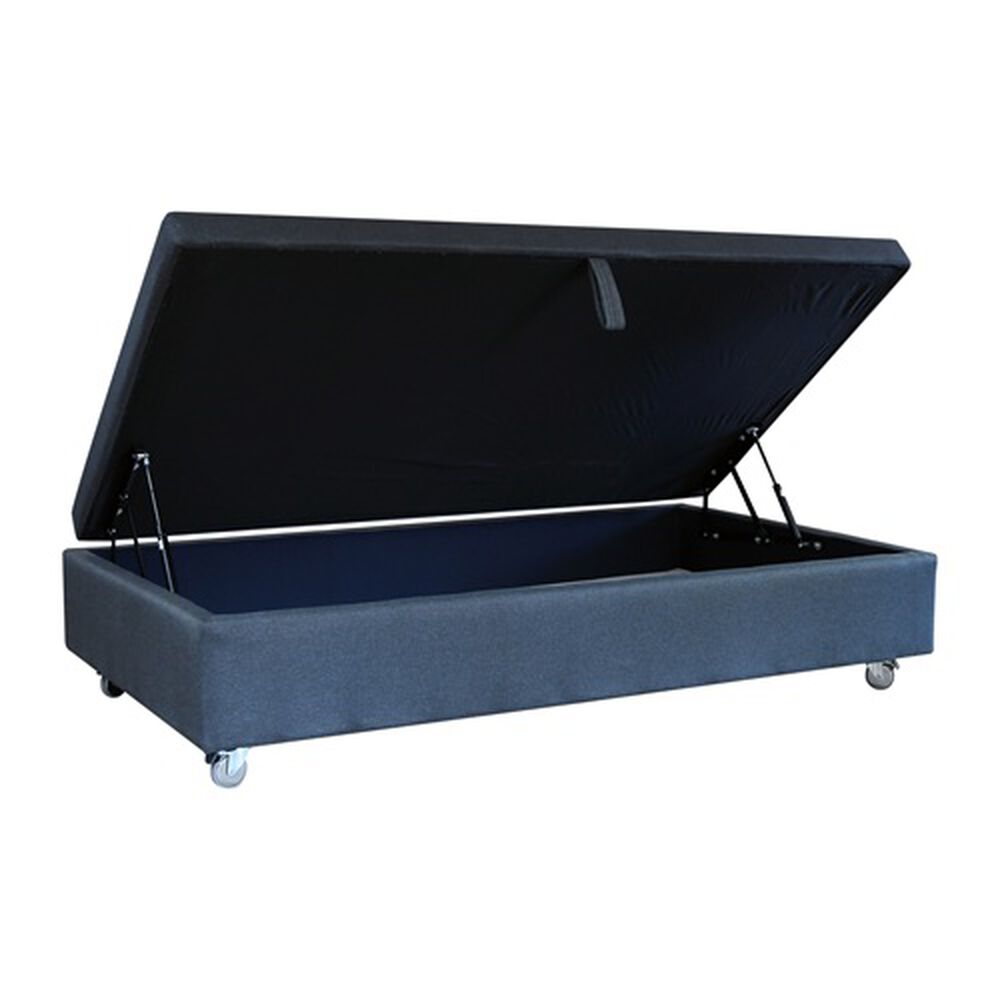 Base De Cama Baul Gris 1.5 Plaza Largo 200 Cm Con Rueda Pyton image number 2.0