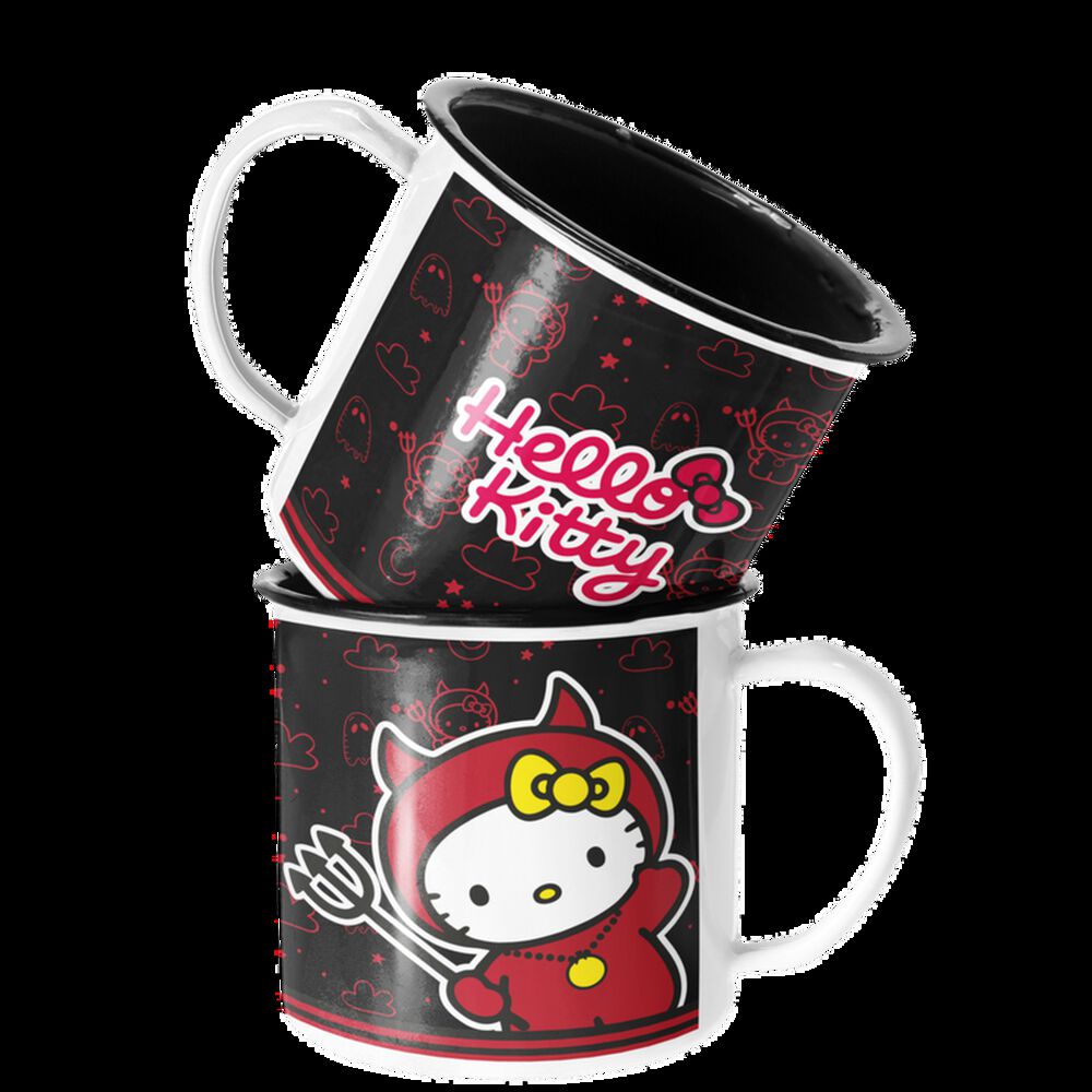 Taza Enlozada Lechera Hello Kitty Demonio image number 0.0