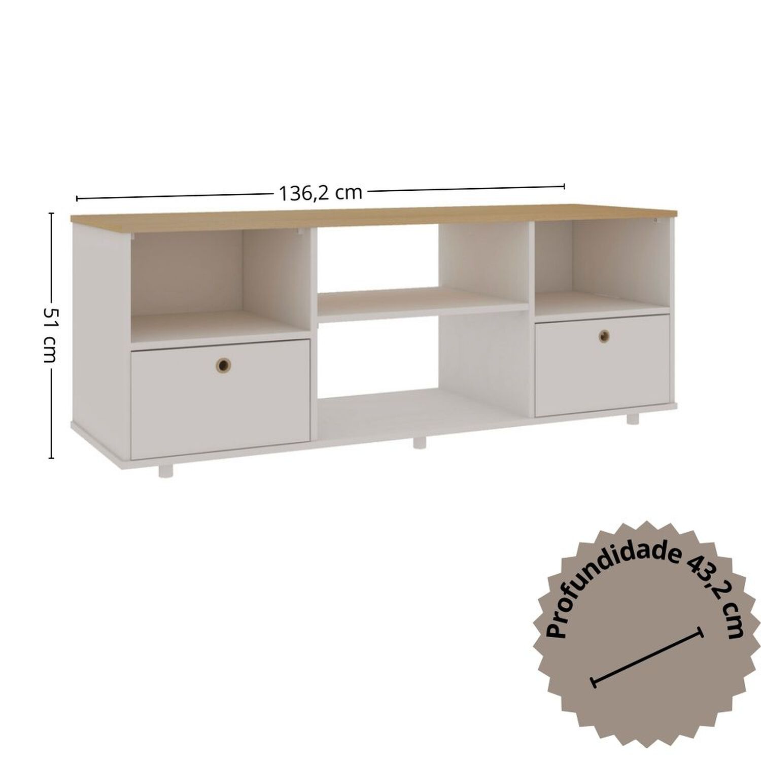 Rack Tv Hazlo Tu Mismo Simm Blanco image number 5.0