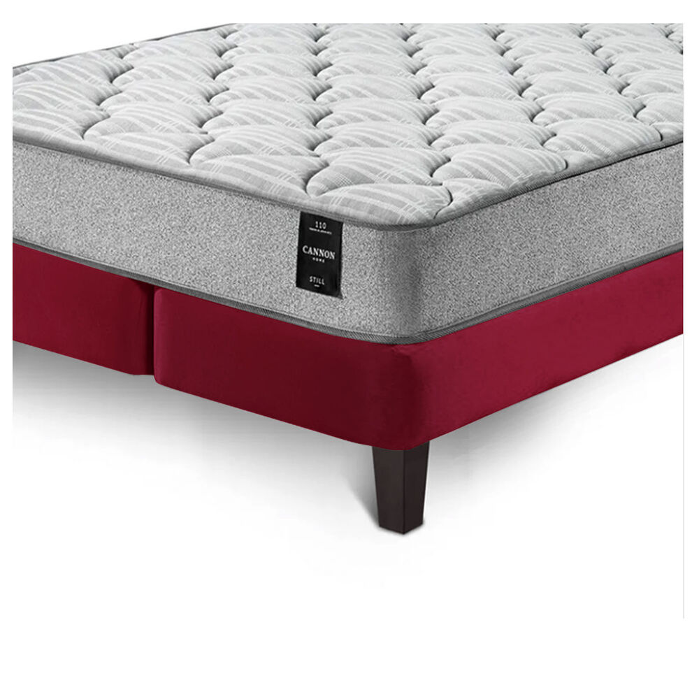 Combo Cama Cannon 2 Plazas Textil + Respaldo Tela Burdeo image number 7.0