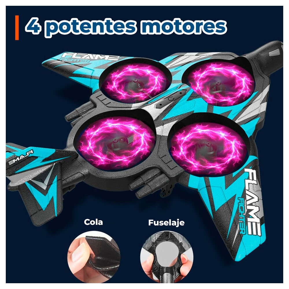 Avion Dron Volador Control Manó Niño image number 2.0